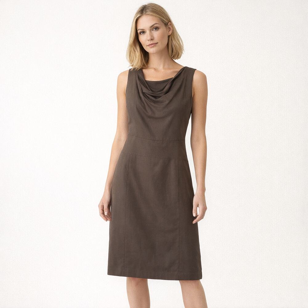 Hilton Hollis Sleeveless Sheath dress Cowal Neckline, Size 6